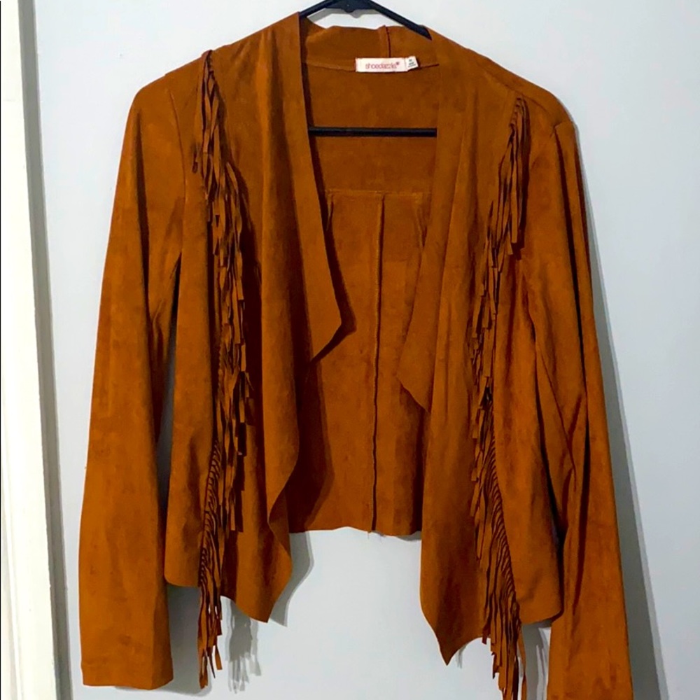 Worn once. Fringe